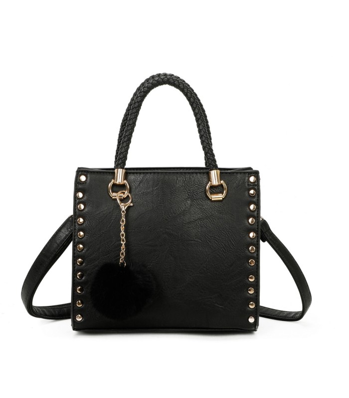 T11595 - Bolso bandolera y de mano con borla decorativa