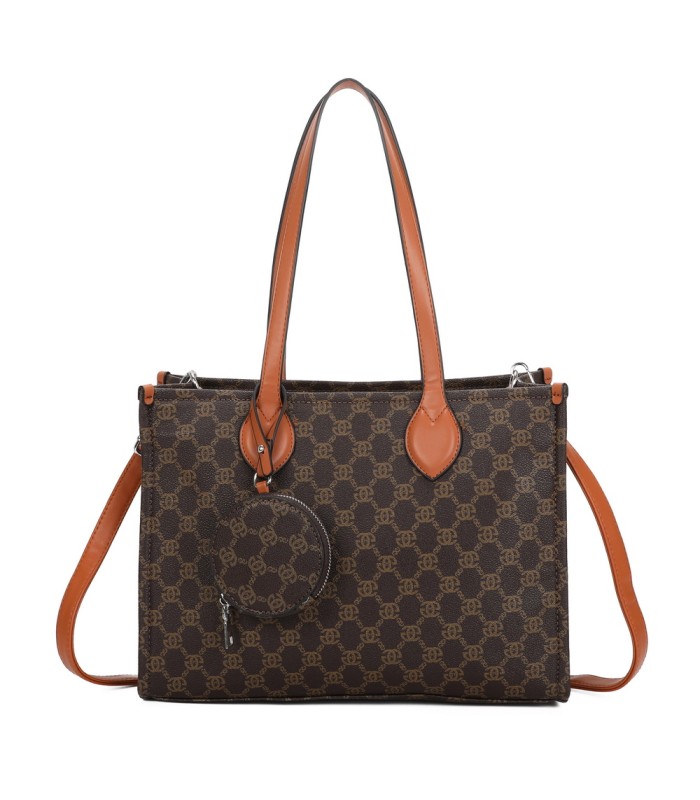 T11792 - Bolso con monedero exterior para el hombro con bandolera cruzada