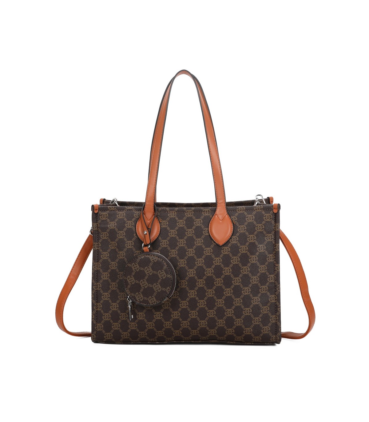 T11792 - Bolso con monedero exterior para el hombro con bandolera cruzada