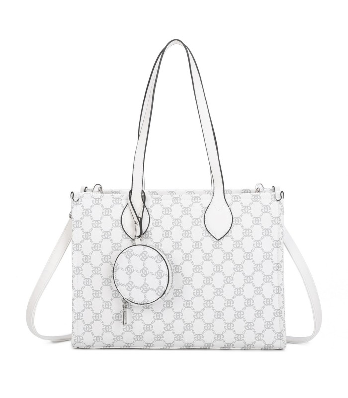 T11792 - Bolso con monedero exterior para el hombro con bandolera cruzada