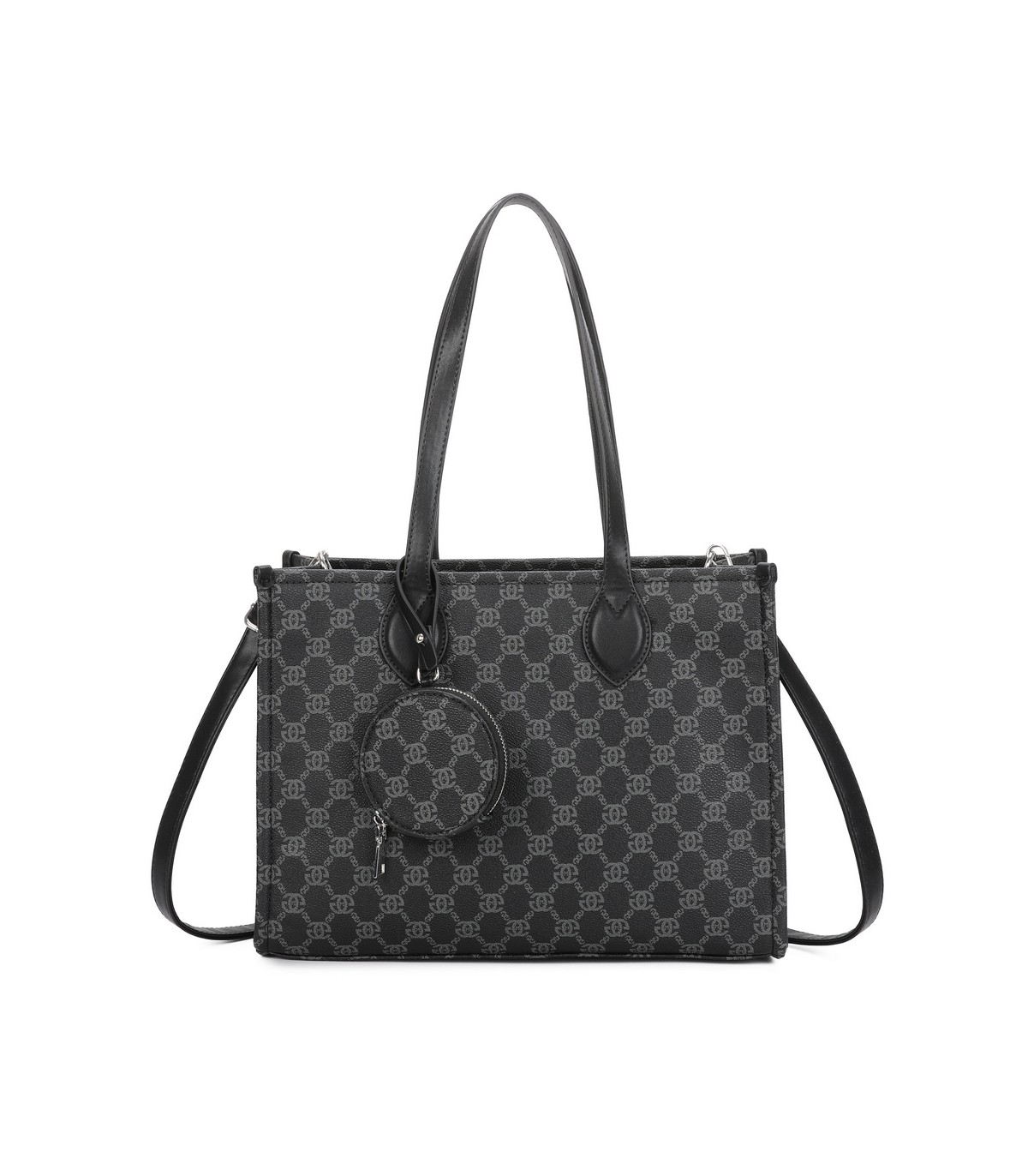 T11792 - Bolso con monedero exterior para el hombro con bandolera cruzada
