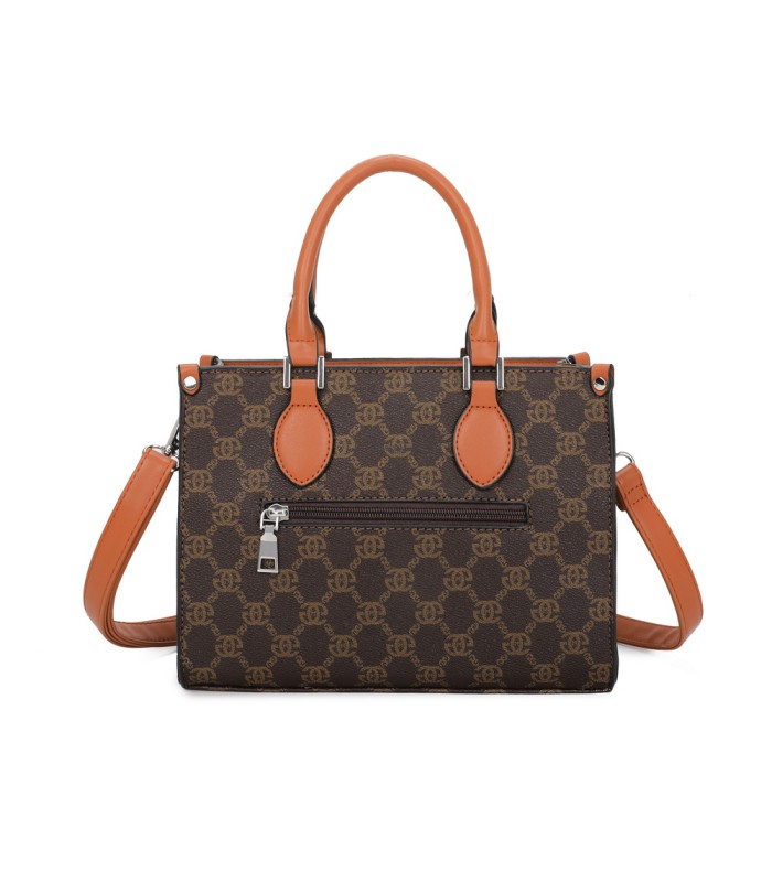 T11784 - Bolso con bandolera de mano y adorno de pañuelo