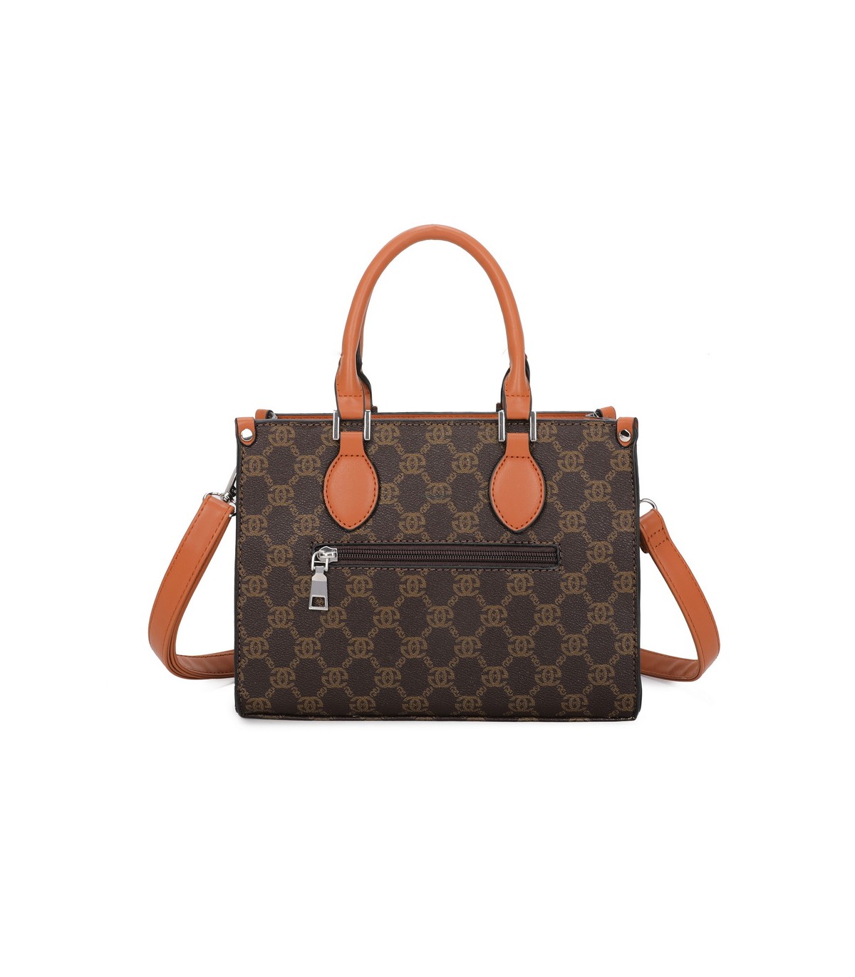 T11784 - Bolso con bandolera de mano y adorno de pañuelo