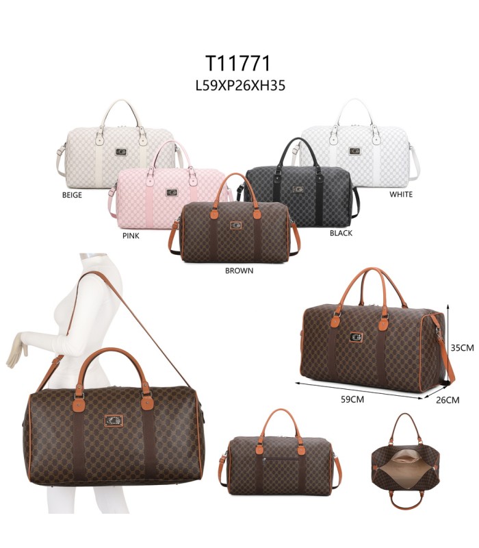 T11771 - Bolso bandolera estilo de deporte elegante con amplio fondo