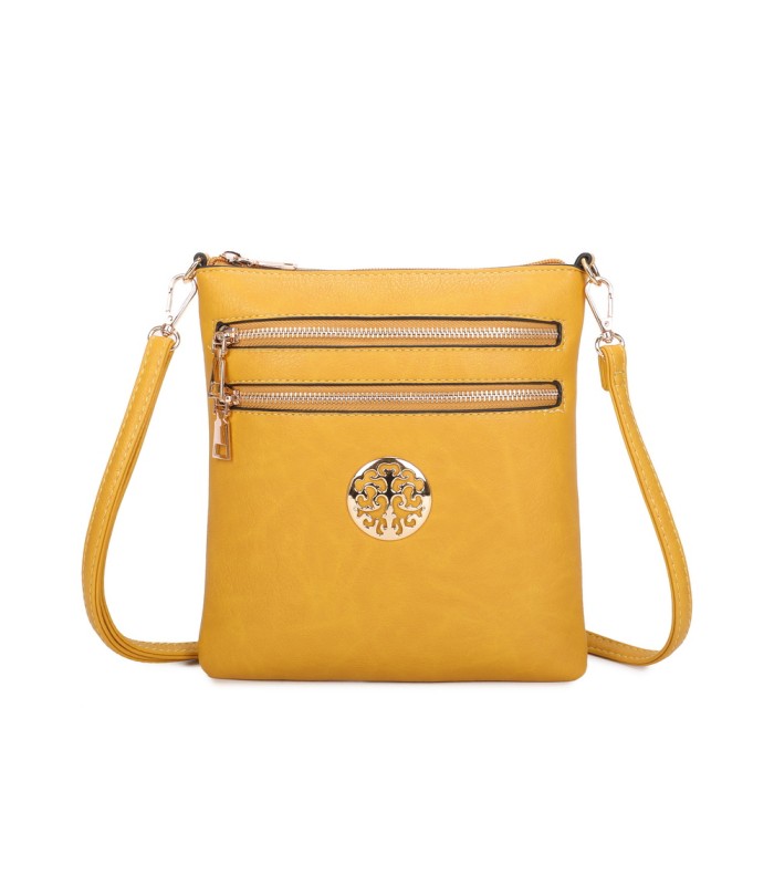 T11802 - Bandolera mini flor con emblema