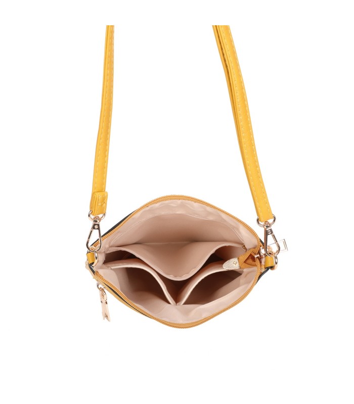 T11802 - Bandolera mini flor con emblema