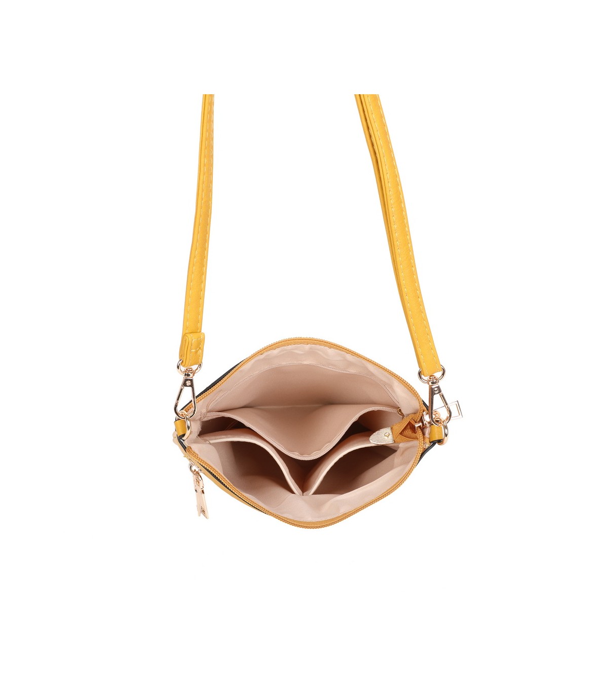 T11802 - Bandolera mini flor con emblema