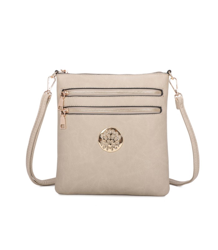 T11802 - Bandolera mini flor con emblema