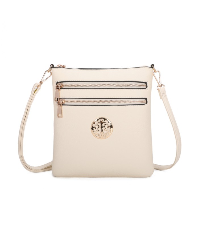 T11802 - Bandolera mini flor con emblema