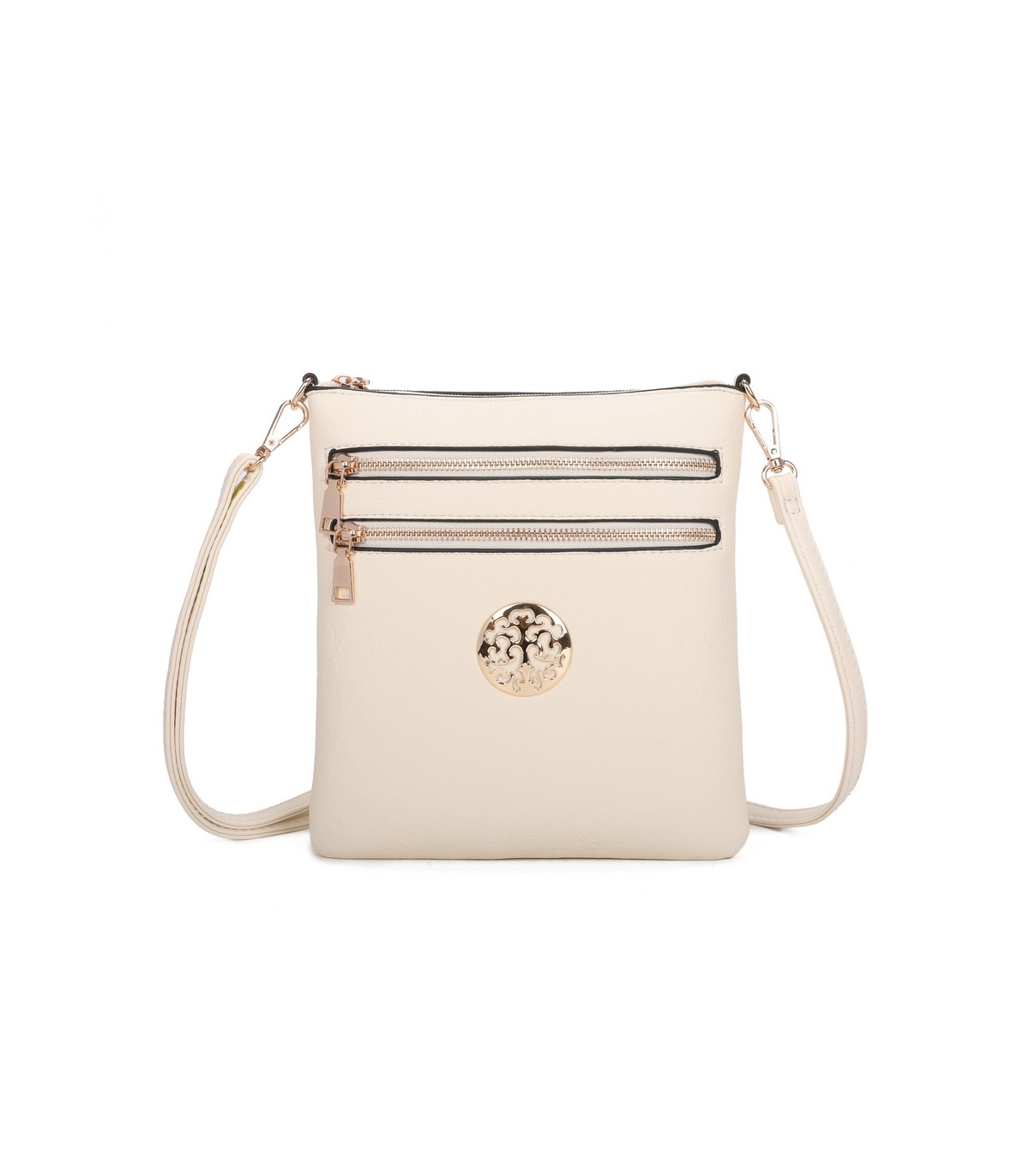 T11802 - Bandolera mini flor con emblema