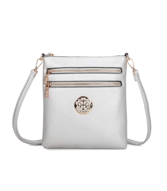 T11802 - Bandolera mini flor con emblema
