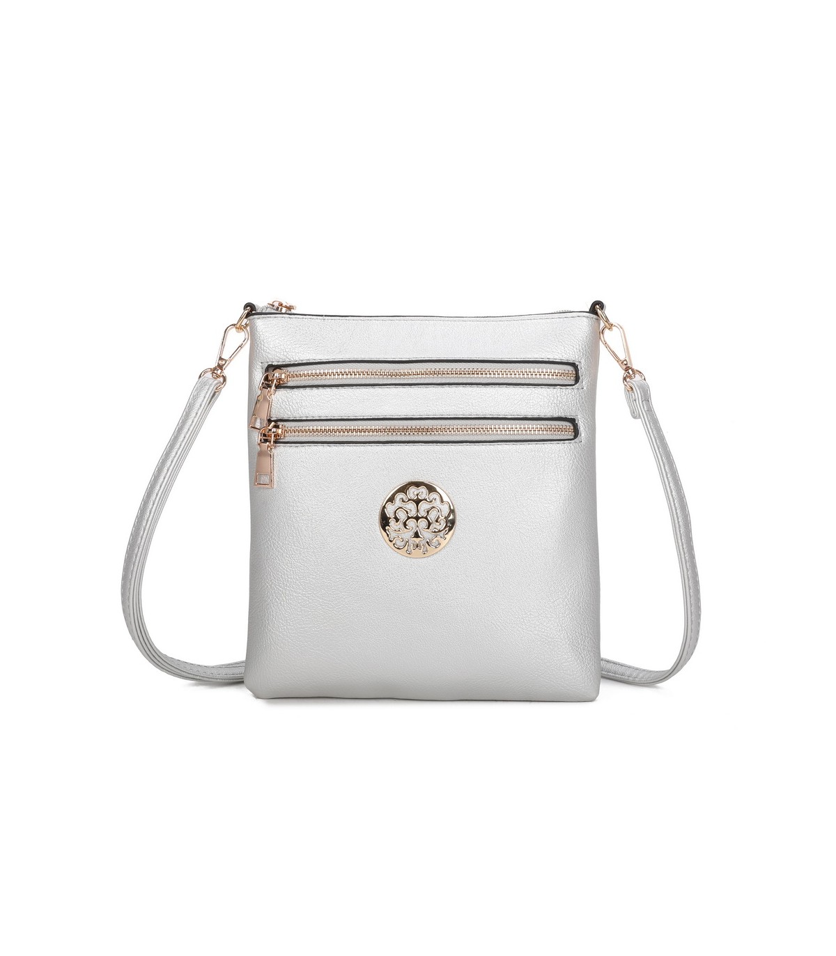 T11802 - Bandolera mini flor con emblema