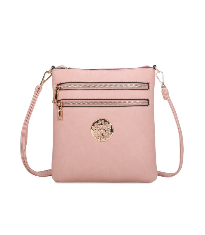 T11802 - Bandolera mini flor con emblema