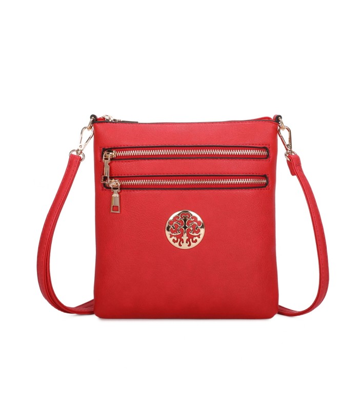 T11802 - Bandolera mini flor con emblema
