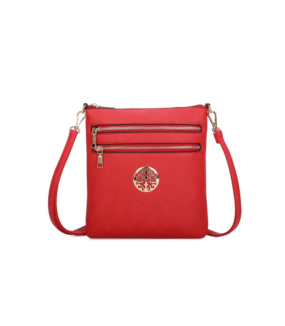 T11802 - Bandolera mini flor con emblema