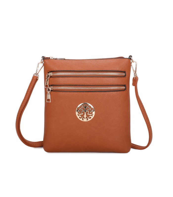 T11802 - Bandolera mini flor con emblema