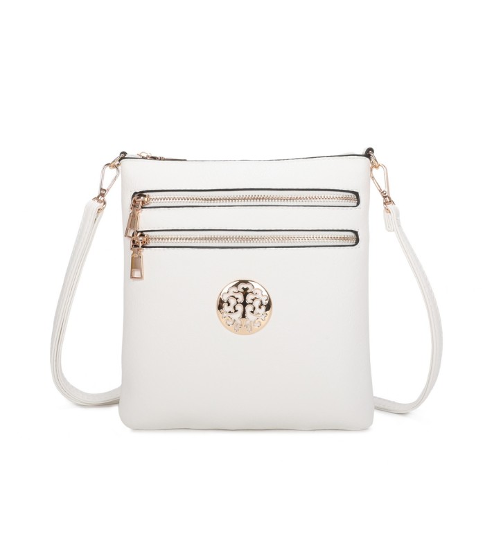 T11802 - Bandolera mini flor con emblema
