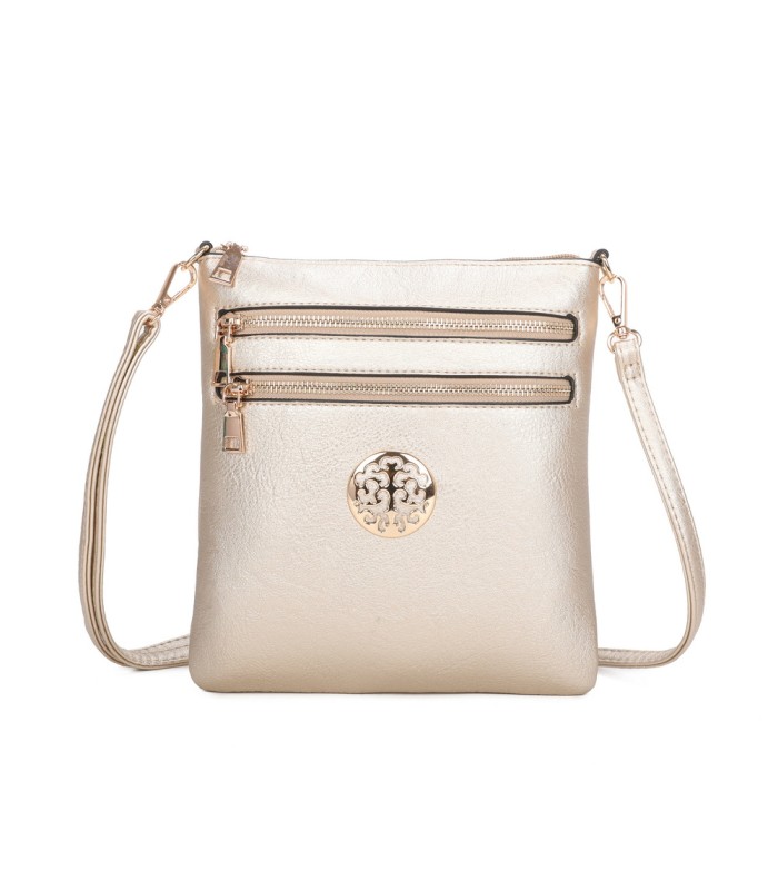 T11802 - Bandolera mini flor con emblema