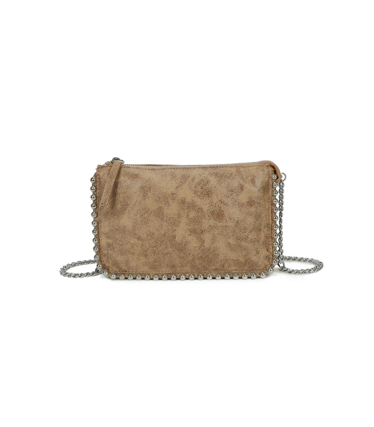T11818 - Bolso de fiesta de colores brillantes con bandolera y adornos esféricos