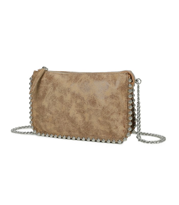 T11818 - Bolso de fiesta de colores brillantes con bandolera y adornos esféricos