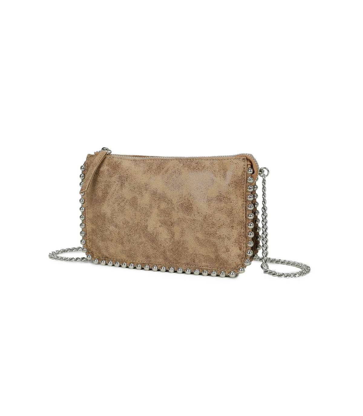T11818 - Bolso de fiesta de colores brillantes con bandolera y adornos esféricos