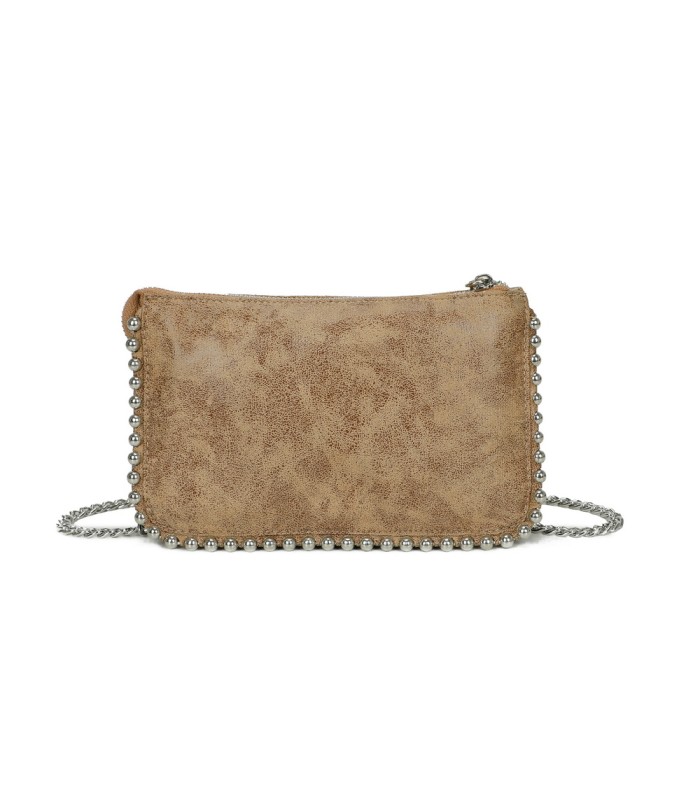 T11818 - Bolso de fiesta de colores brillantes con bandolera y adornos esféricos