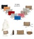 T11818 - Bolso de fiesta de colores brillantes con bandolera y adornos esféricos