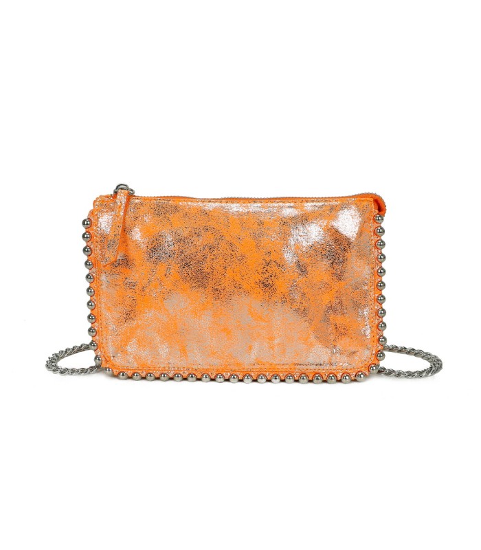 T11818 - Bolso de fiesta de colores brillantes con bandolera y adornos esféricos