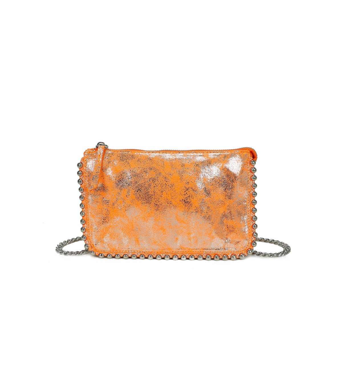 T11818 - Bolso de fiesta de colores brillantes con bandolera y adornos esféricos