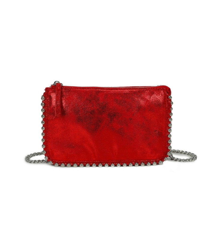 T11818 - Bolso de fiesta de colores brillantes con bandolera y adornos esféricos