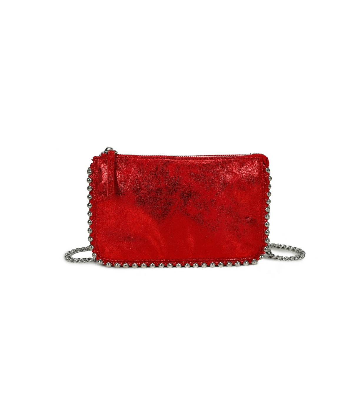 T11818 - Bolso de fiesta de colores brillantes con bandolera y adornos esféricos
