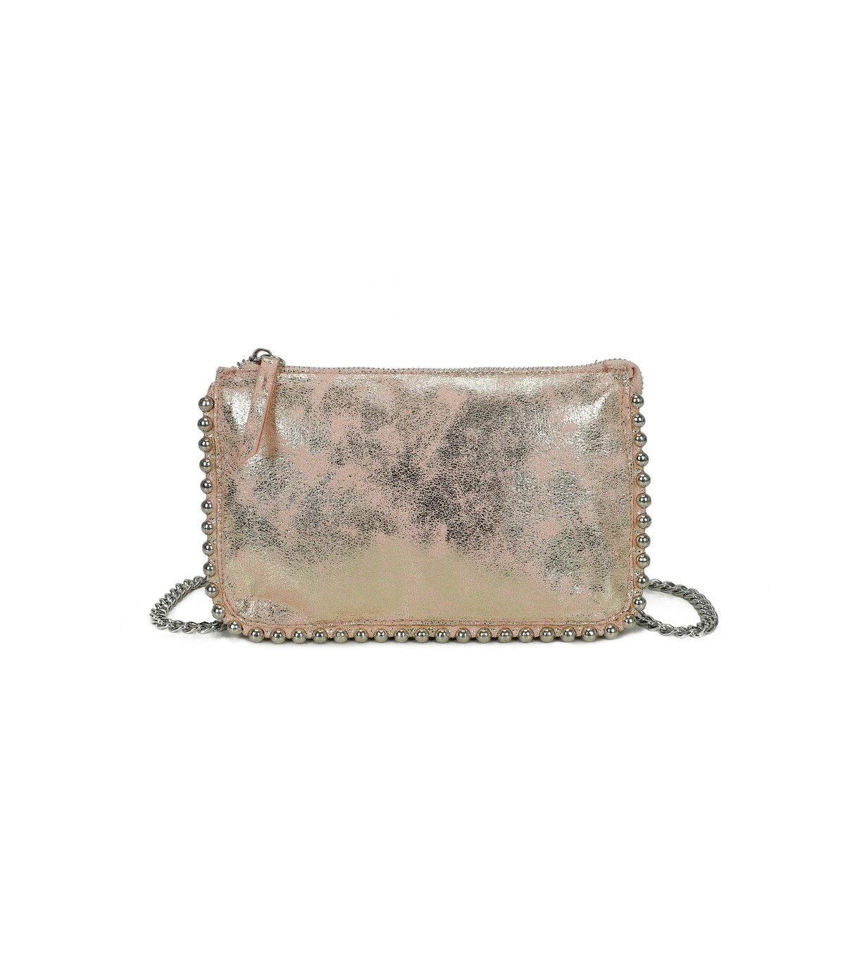 T11818 - Bolso de fiesta de colores brillantes con bandolera y adornos esféricos