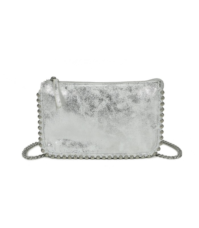 T11818 - Bolso de fiesta de colores brillantes con bandolera y adornos esféricos