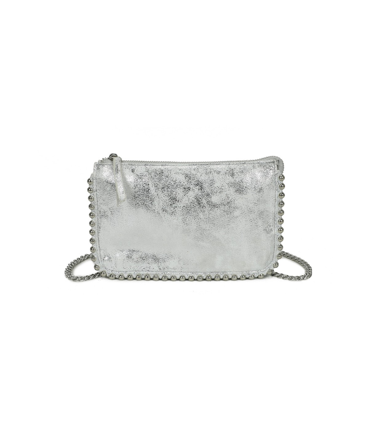 T11818 - Bolso de fiesta de colores brillantes con bandolera y adornos esféricos