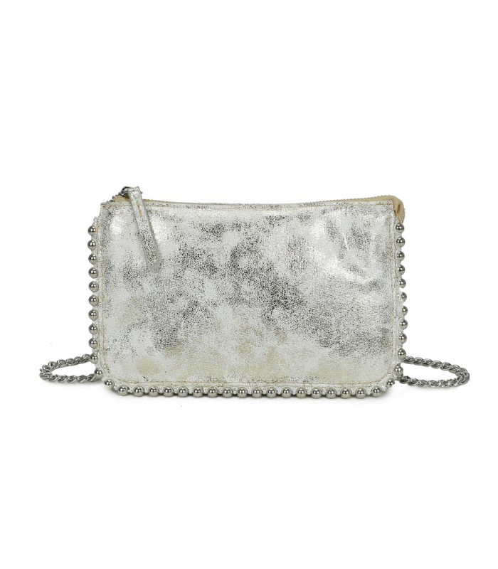 T11818 - Bolso de fiesta de colores brillantes con bandolera y adornos esféricos