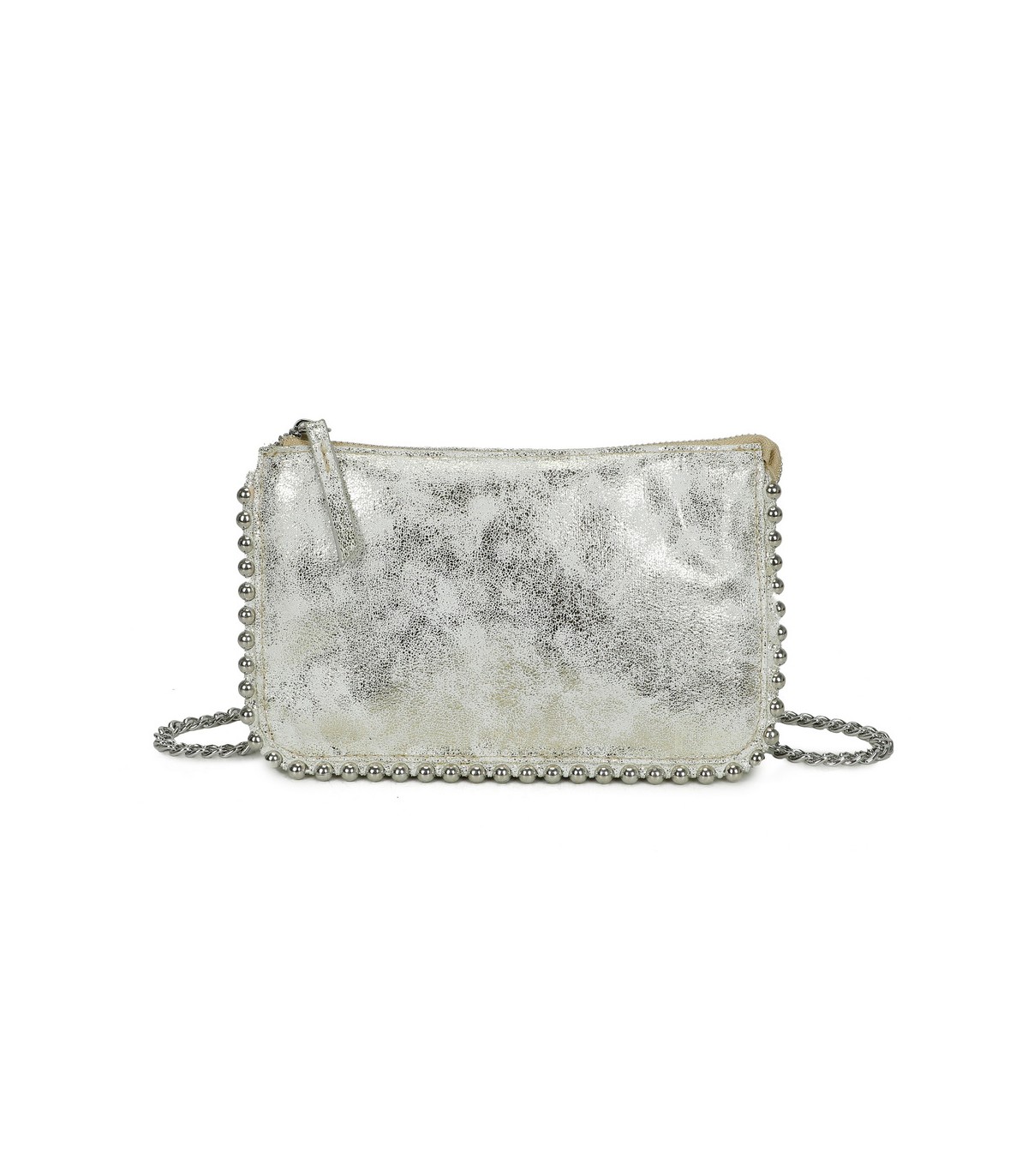 T11818 - Bolso de fiesta de colores brillantes con bandolera y adornos esféricos