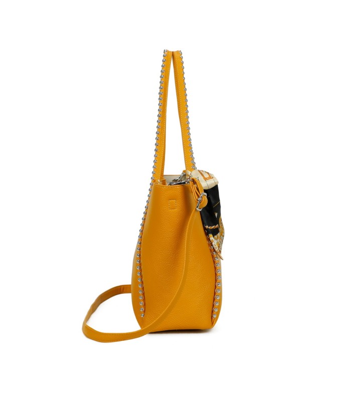 T11859 - Bolso con pañuelo y neceser amplio compartimento