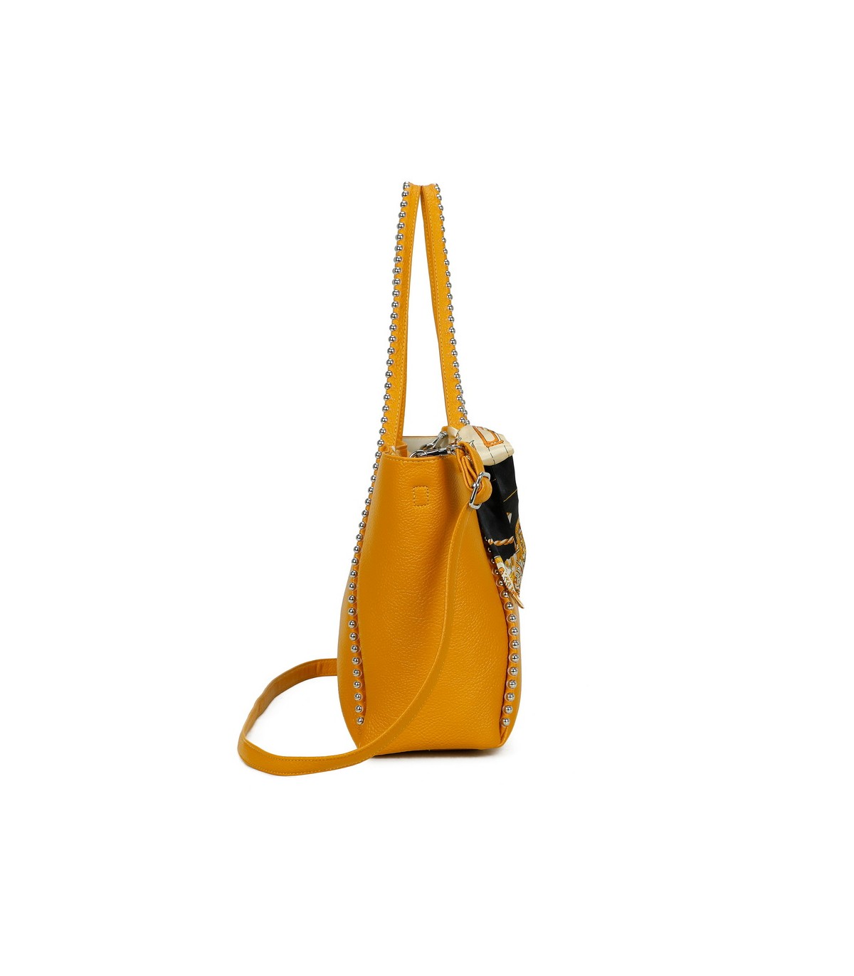 T11859 - Bolso con pañuelo y neceser amplio compartimento