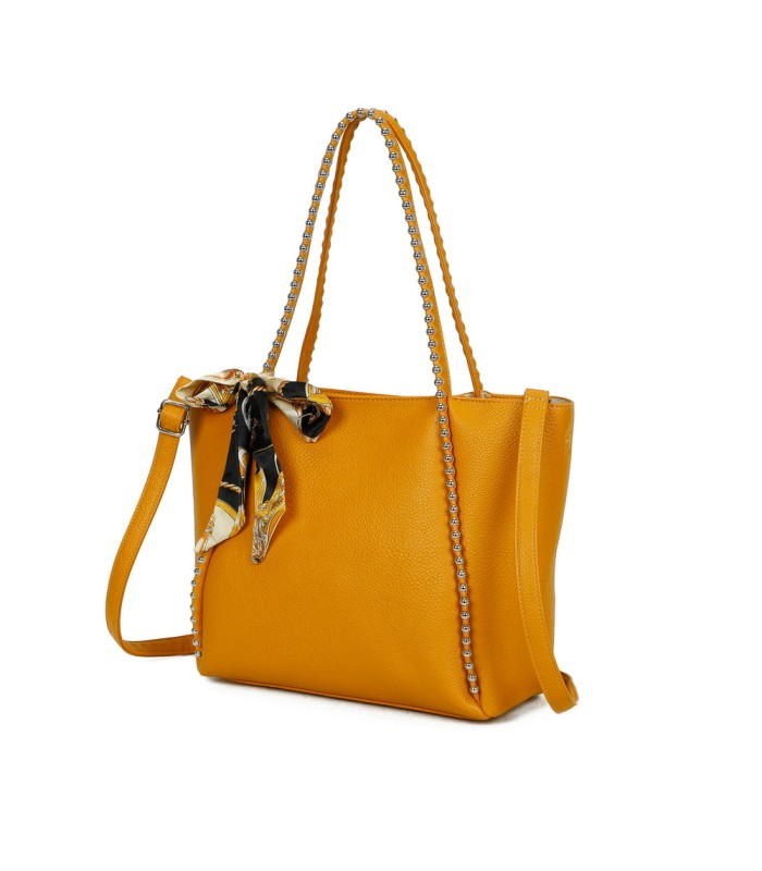 T11859 - Bolso con pañuelo y neceser amplio compartimento
