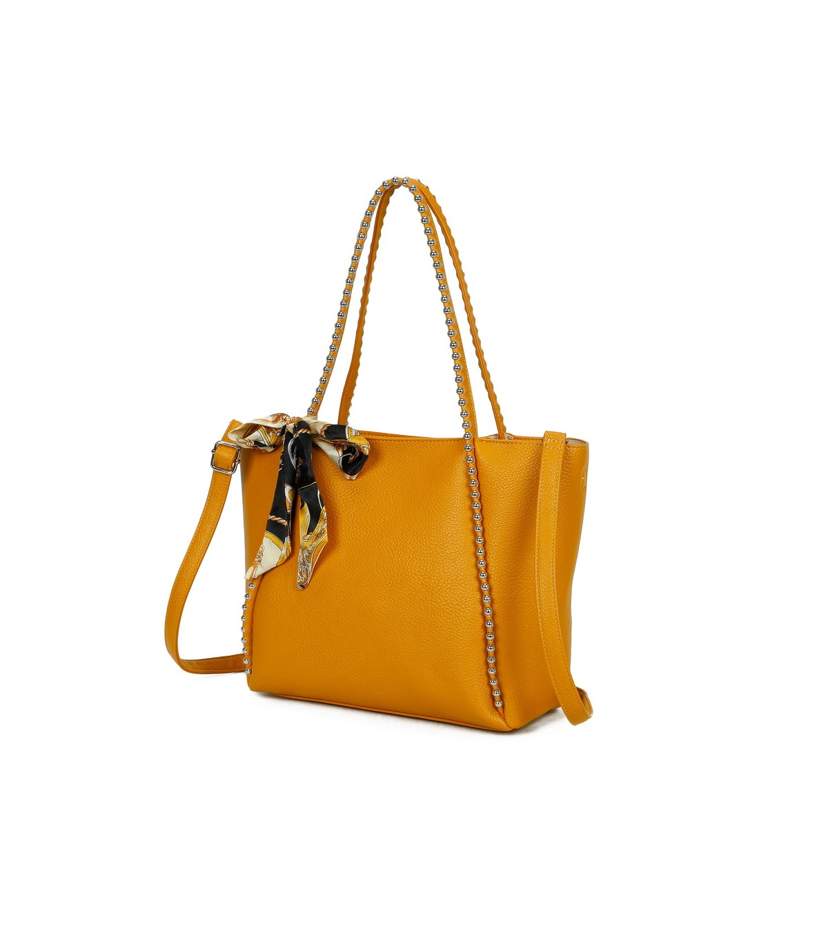 T11859 - Bolso con pañuelo y neceser amplio compartimento