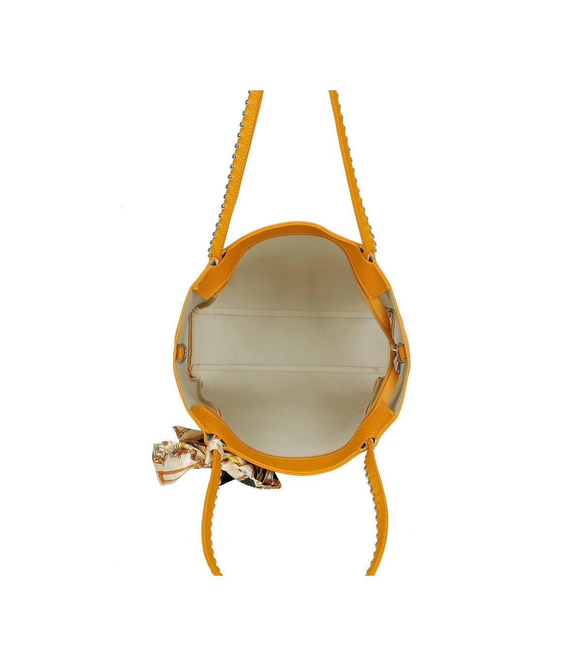 T11859 - Bolso con pañuelo y neceser amplio compartimento