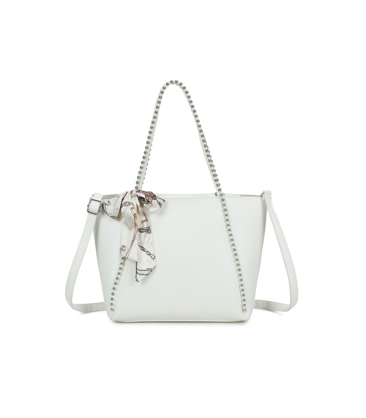 T11859 - Bolso con pañuelo y neceser amplio compartimento