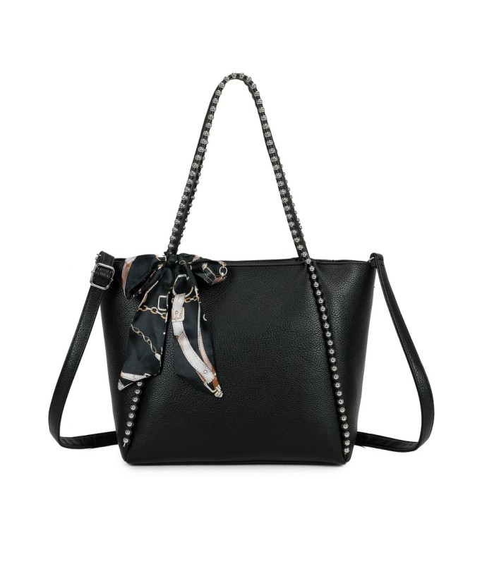 T11859 - Bolso con pañuelo y neceser amplio compartimento