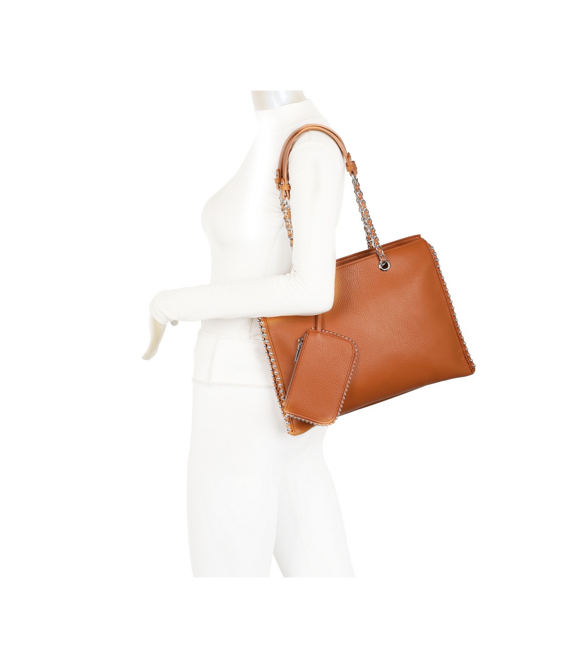 T11855 - Bolso de hombro con monedero exterior