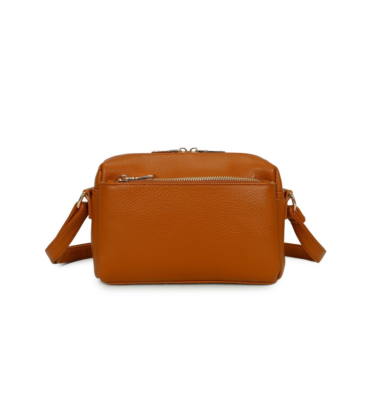 T11874 - Bolso bandolera rectangular múltiples colores y bolsillos trasero y frontal