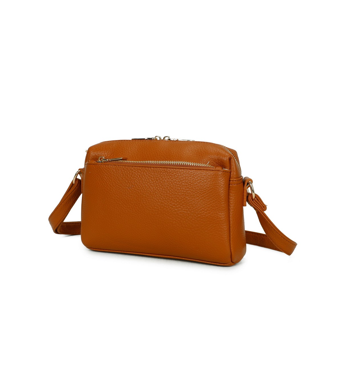 T11874 - Bolso bandolera rectangular múltiples colores y bolsillos trasero y frontal