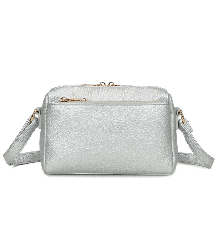 T11874 - Bolso bandolera rectangular múltiples colores y bolsillos trasero y frontal