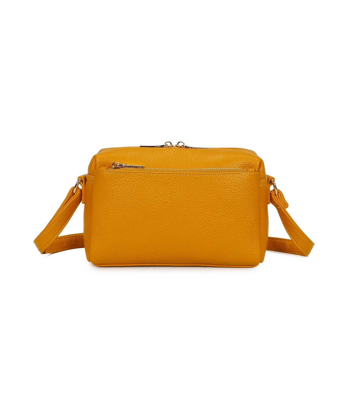 T11874 - Bolso bandolera rectangular múltiples colores y bolsillos trasero y frontal