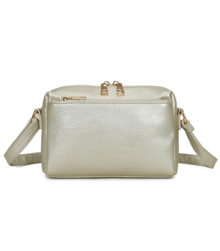 T11874 - Bolso bandolera rectangular múltiples colores y bolsillos trasero y frontal