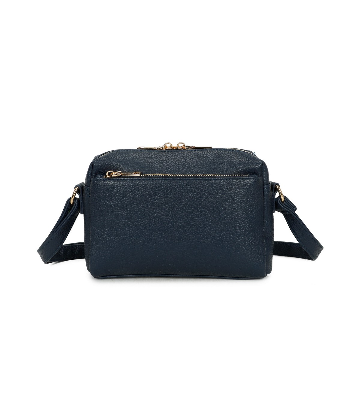 T11874 - Bolso bandolera rectangular múltiples colores y bolsillos trasero y frontal